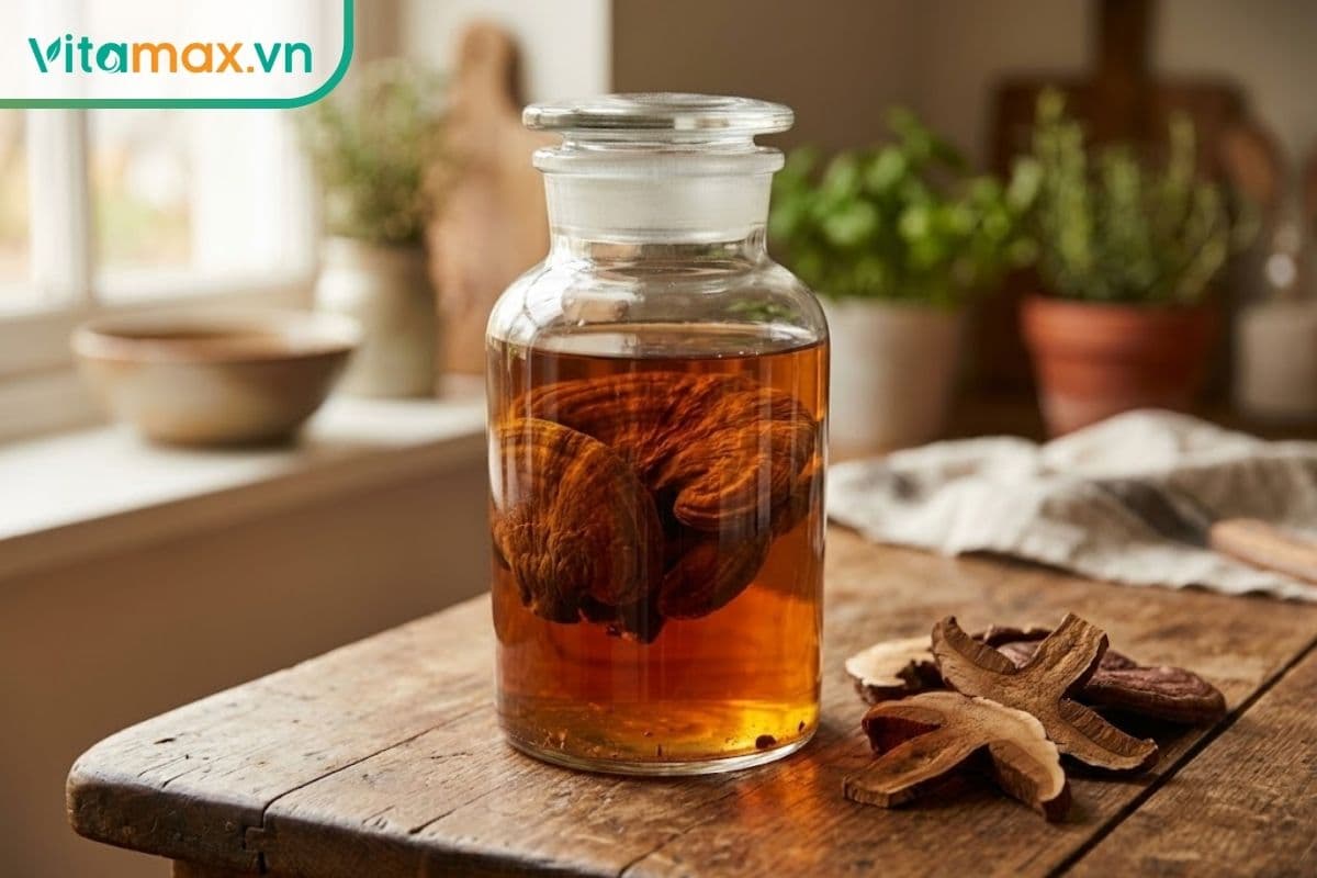 Cách ngâm rượu linh chi Hàn Quốc đúng cách tại nhà