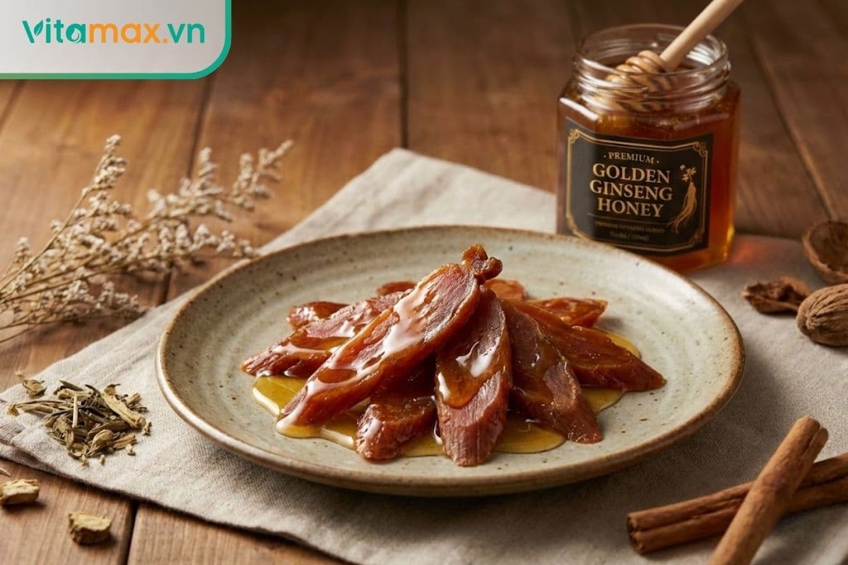 Giá sâm lát tẩm mật ong hàn quốc chính hãng tại Vitamax