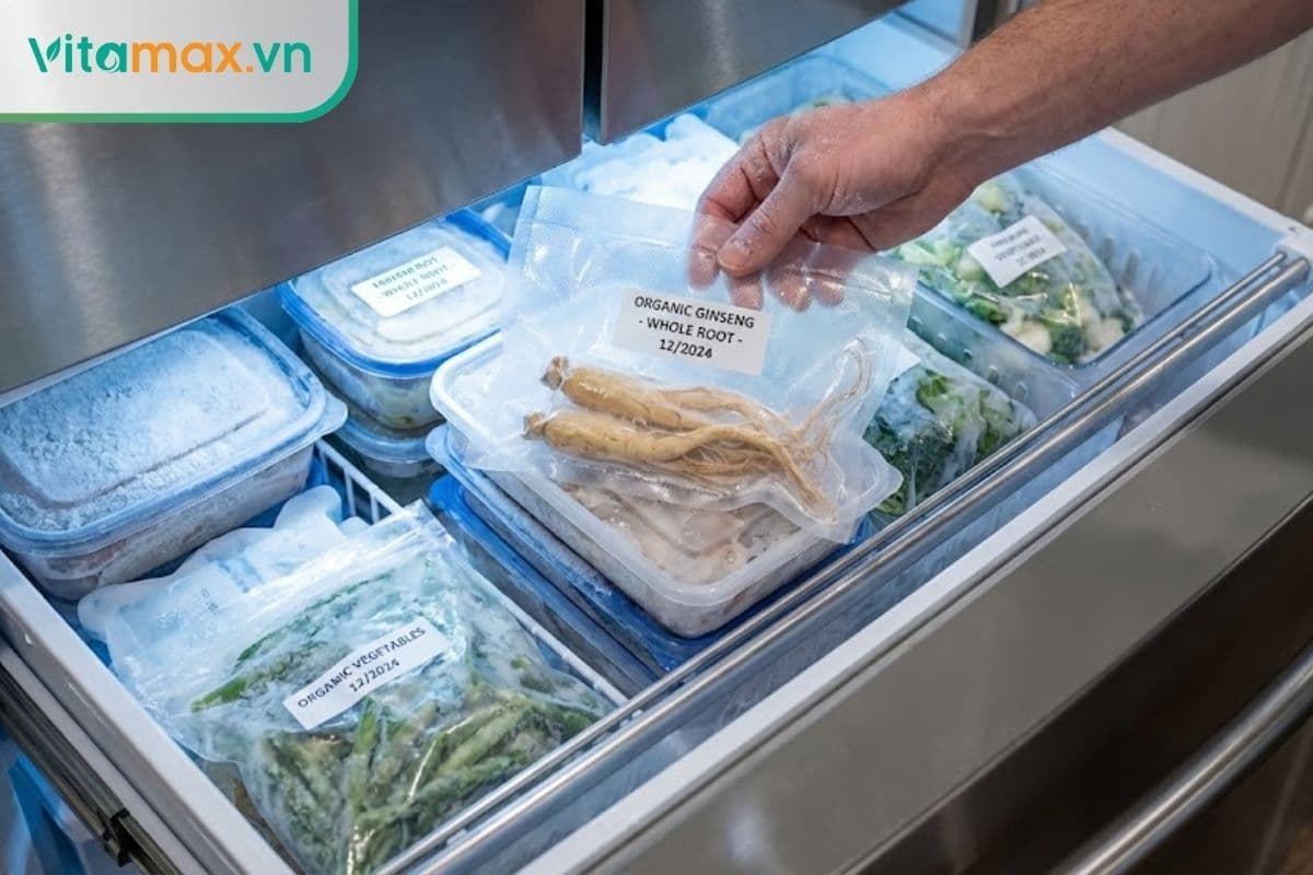 Cách bảo quản sâm tươi trong ngăn đá đúng chuẩn, để lâu vẫn tươi ngon