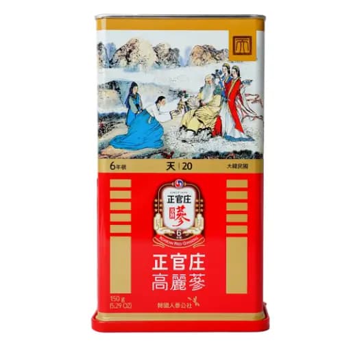 Hồng Sâm Củ Khô 6 Năm Tuổi KGC (Thiên Sâm, 7 Củ ~ 150g/Hộp)