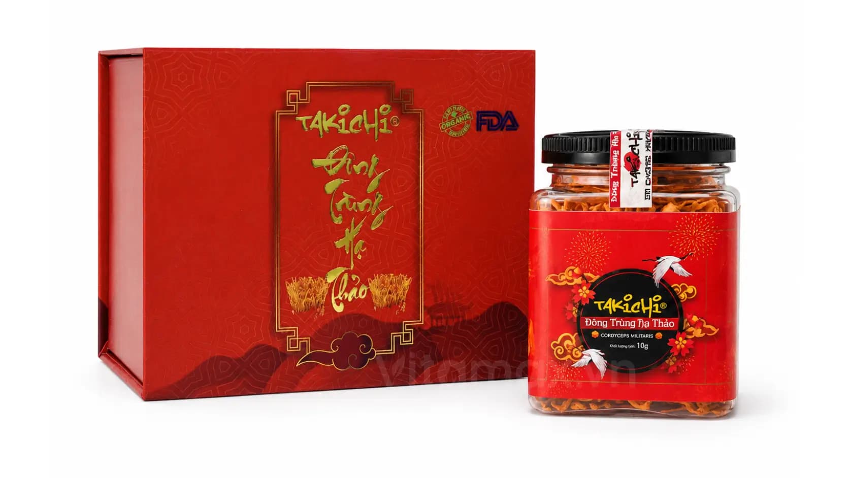 Đông trùng hạ thảo sấy thăng hoa hộp quà tặng Takichi 10g