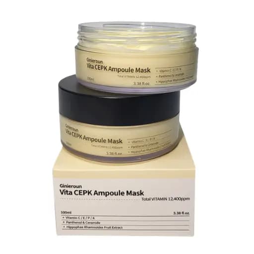 Mặt Nạ Ngủ Ginieroun Ampoule Vitamin C•E•P•K (Dưỡng trắng) - 100ml
