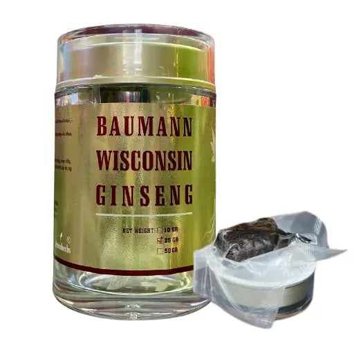 Hắc Sâm Mỹ Lên Men Baumann Wisconsin Hũ 25gram