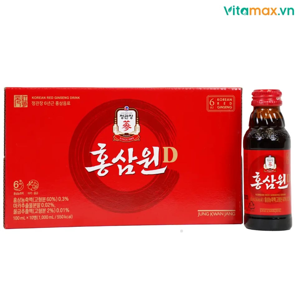 Hình Nước Hồng Sâm KGC WON D (10 chai x 100ml) 1