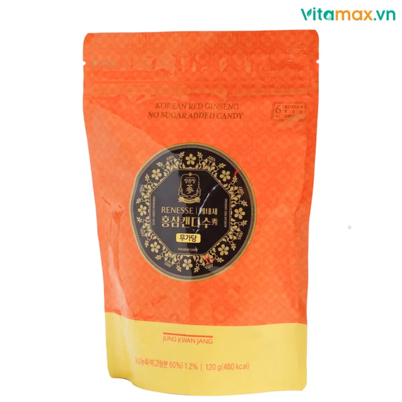Hình Kẹo Hồng Sâm KGC Renesse Không Đường 120g 2