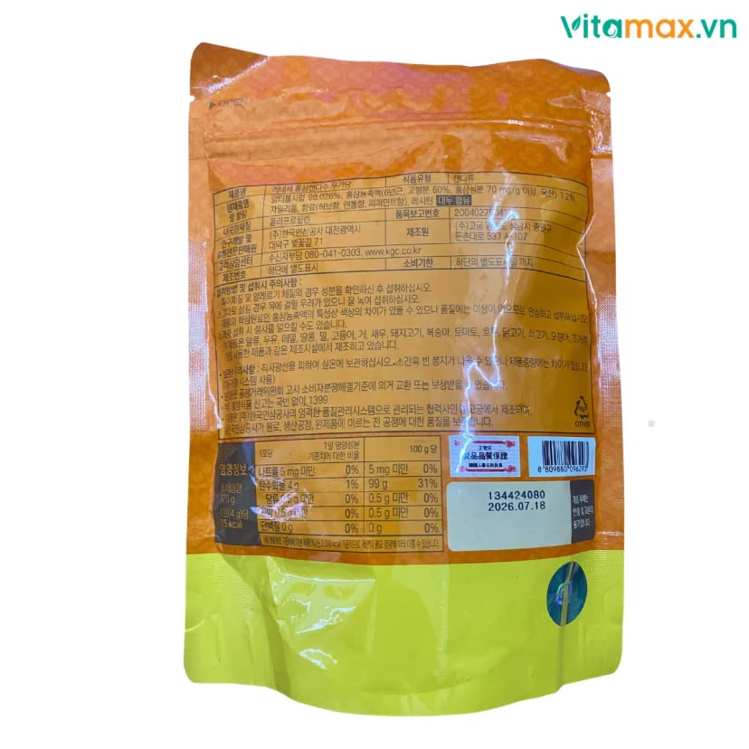 Hình Kẹo Hồng Sâm KGC Renesse Không Đường 120g 5