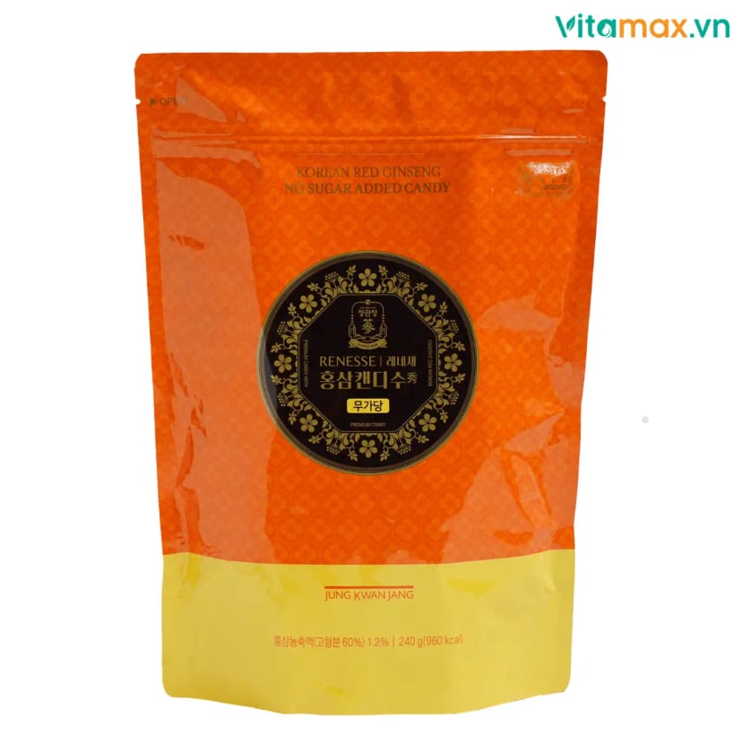 Hình Kẹo Hồng Sâm KGC Renesse Không Đường 240g 1