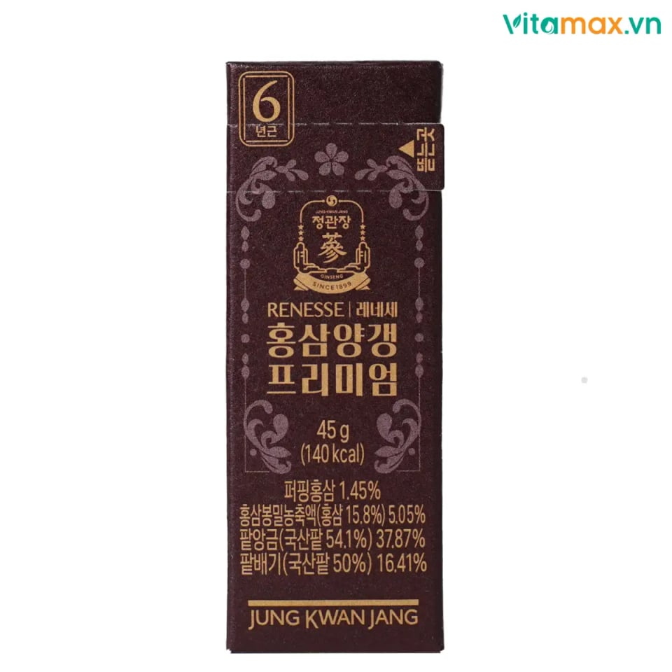 Hình Kẹo Dẻo Hồng Sâm Đậu Đỏ Cao Cấp KGC (7 thanh x 45g) 6