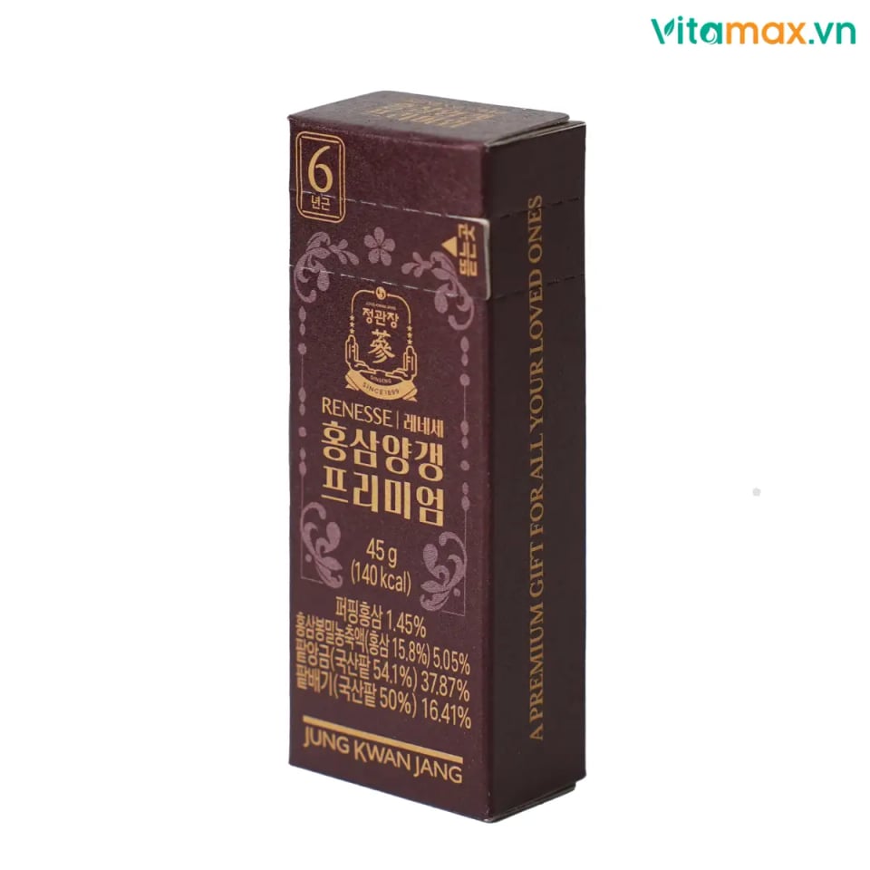 Hình Kẹo Dẻo Hồng Sâm Đậu Đỏ Cao Cấp KGC (7 thanh x 45g) 7