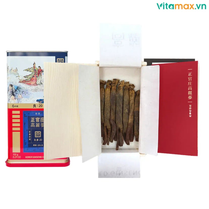 Hình Hồng Sâm Củ Khô 6 Năm Tuổi KGC (Thiên Sâm, 7 Củ ~ 150g/Hộp) 9