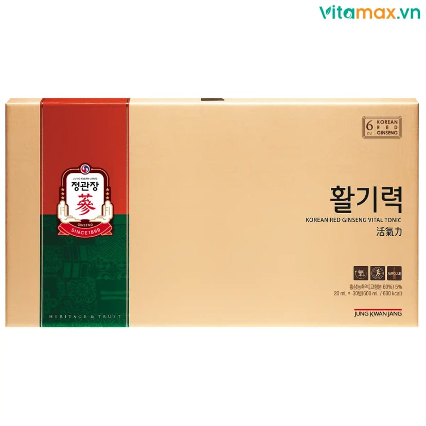 Hình Nước Hồng Sâm Dạng Ống KGC Vital Tonic hộp 30 ống 2