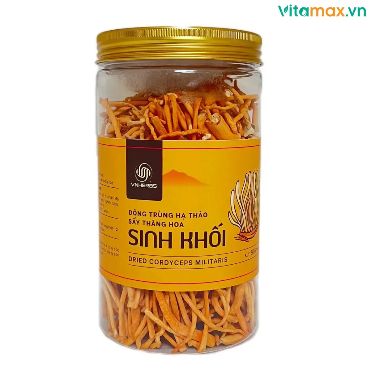 Hình Đông trùng hạ thảo sấy thăng hoa Vnherbs Hũ 50g 1