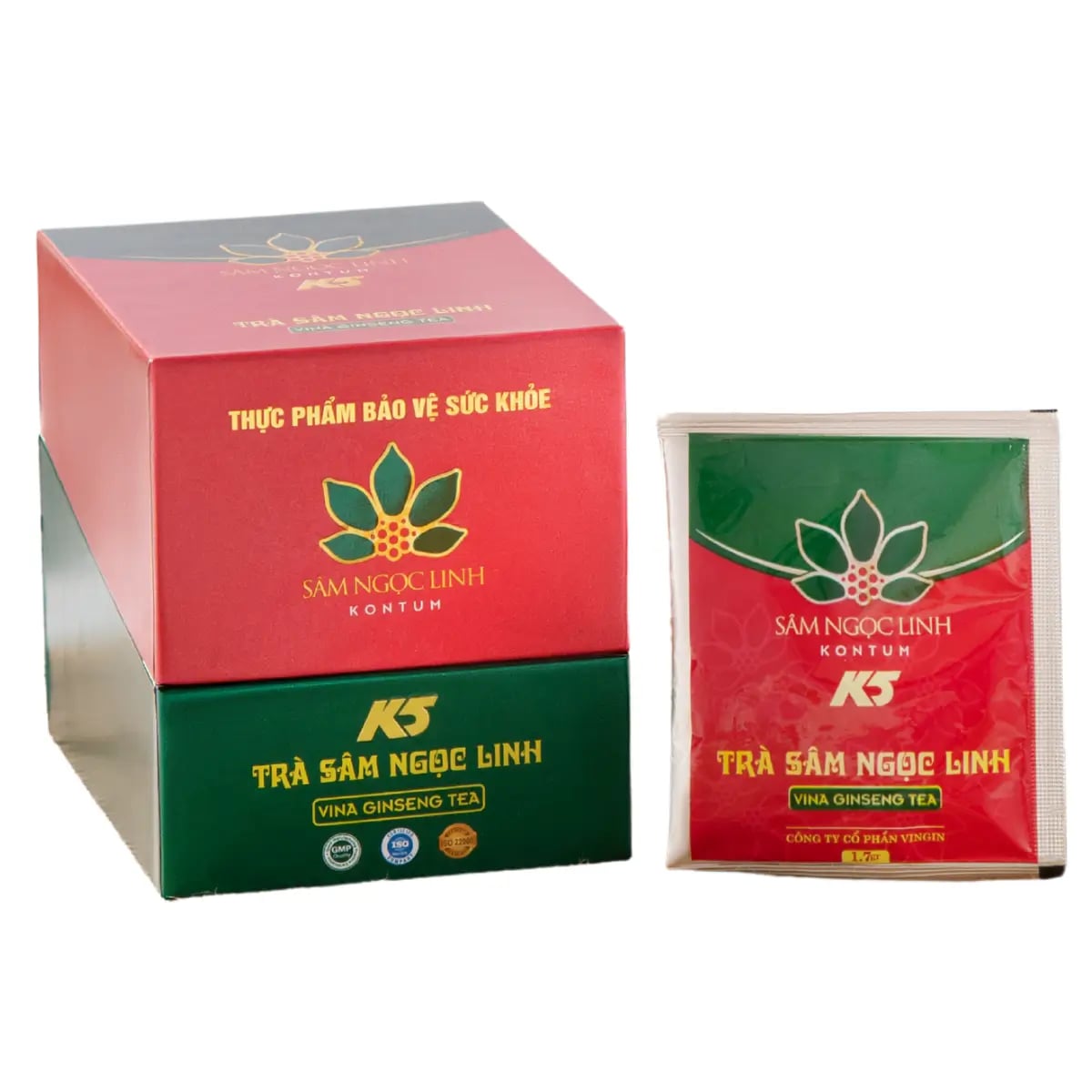 Hình Trà Sâm Ngọc Linh K5 Vina Giseng Tea 20 Gói 2