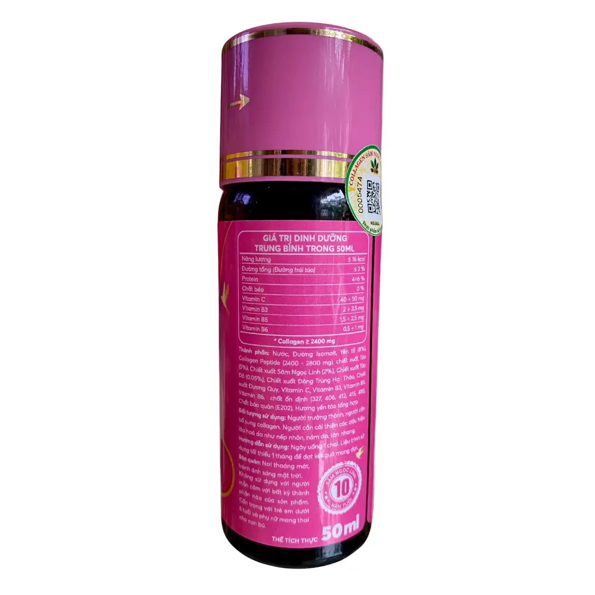 Hình Collagen Sâm Ngọc Linh Tổ yến Noliko 6 chai 5