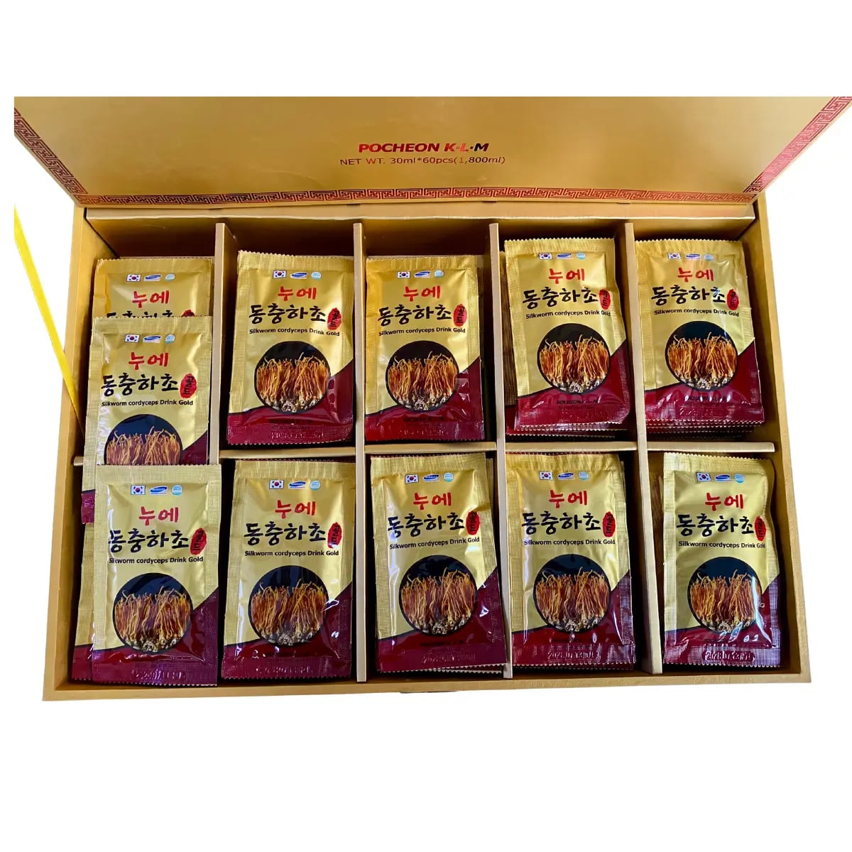 Hình Nước đông trùng hạ thảo hộp gỗ Pocheon 60 gói 7
