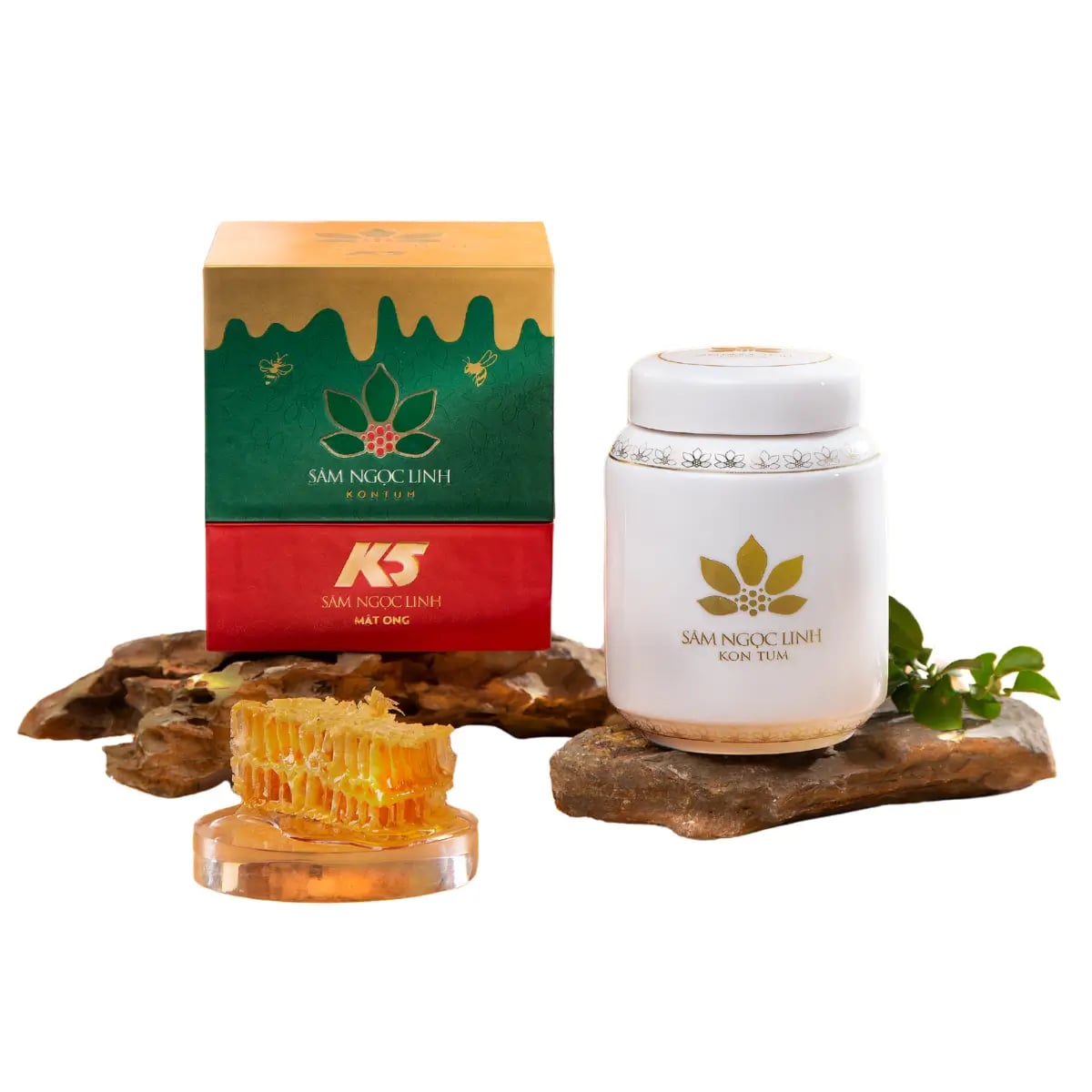 Hình Sâm Ngọc Linh Cắt Lát Ngâm Mật Ong Kontum K5 Hũ 100ml 1