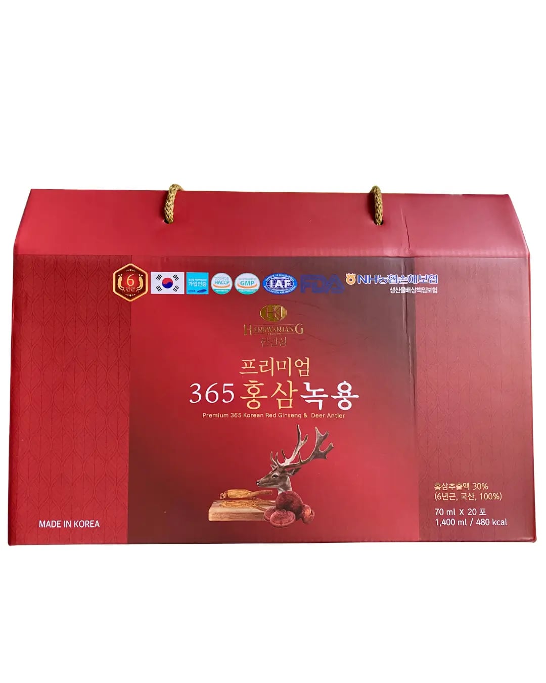 Hình Nước Hồng Sâm Nhung Hươu Linh Chi 365 Hankwanjang 20 gói 1