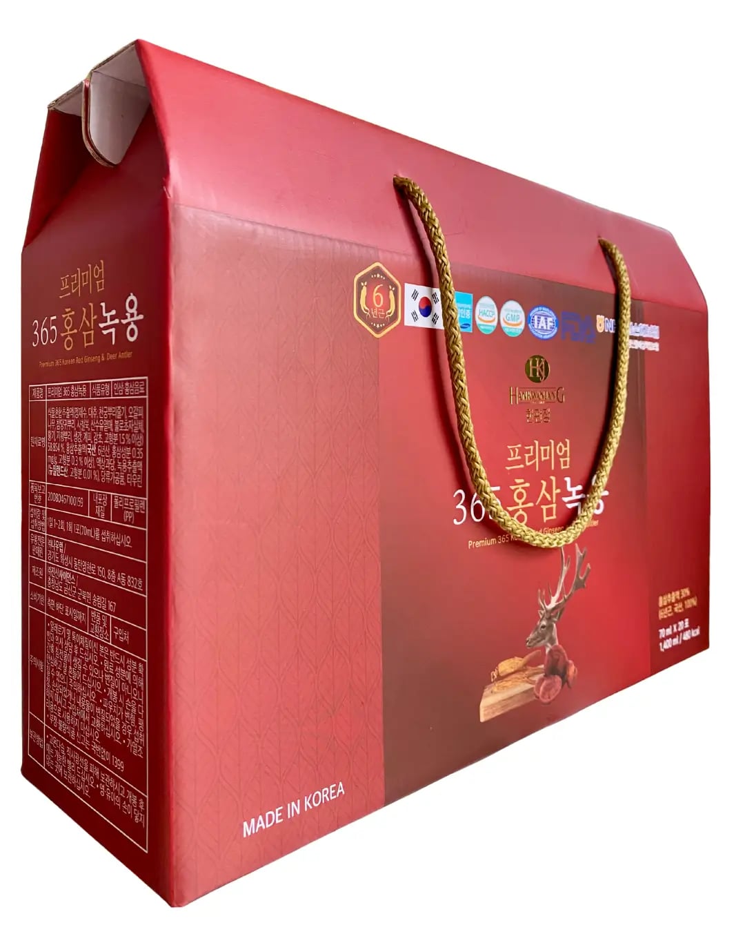 Hình Nước Hồng Sâm Nhung Hươu Linh Chi 365 Hankwanjang 20 gói 5