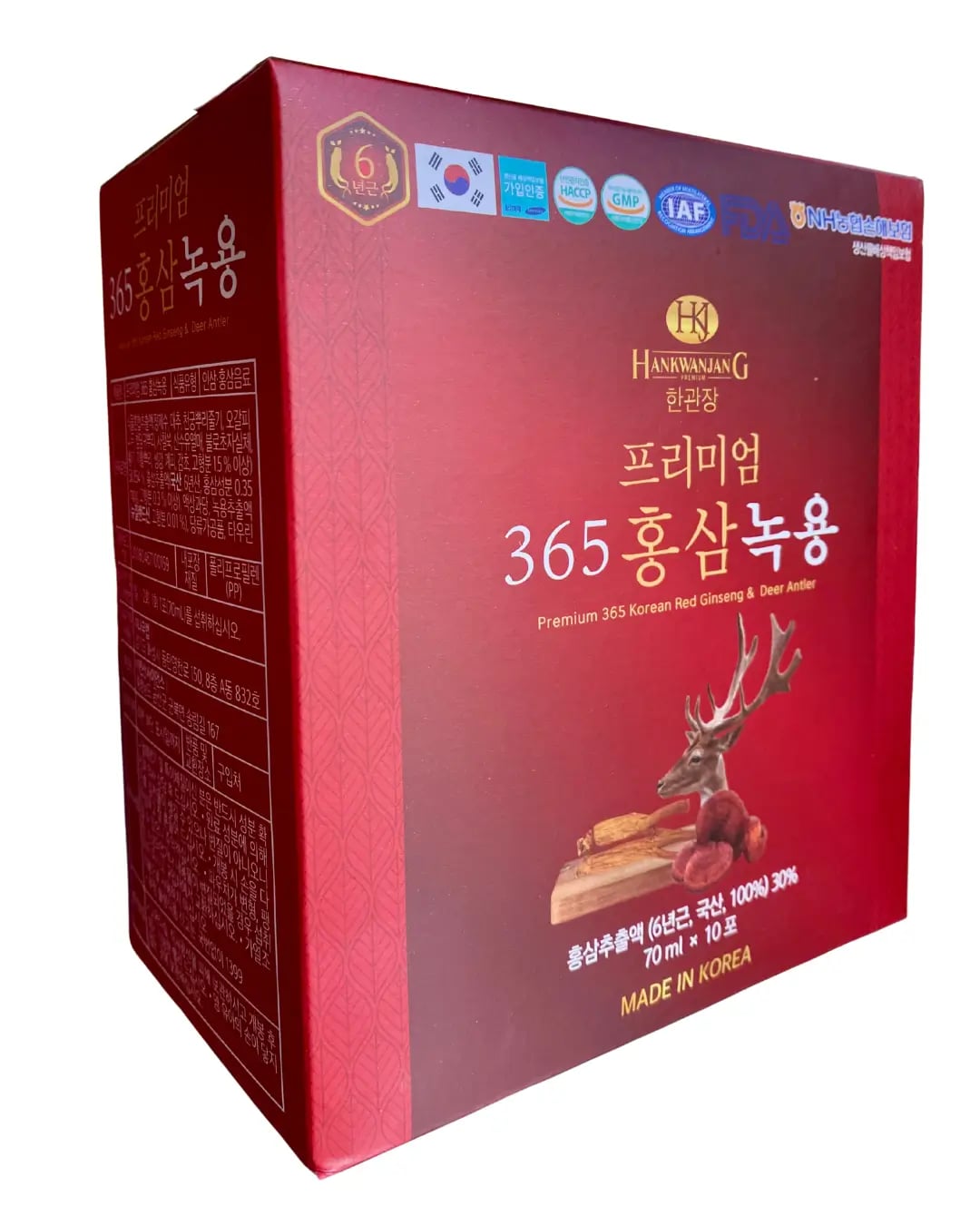 Hình Nước Hồng Sâm Nhung Hươu Linh Chi 365 Hankwanjang 20 gói 6