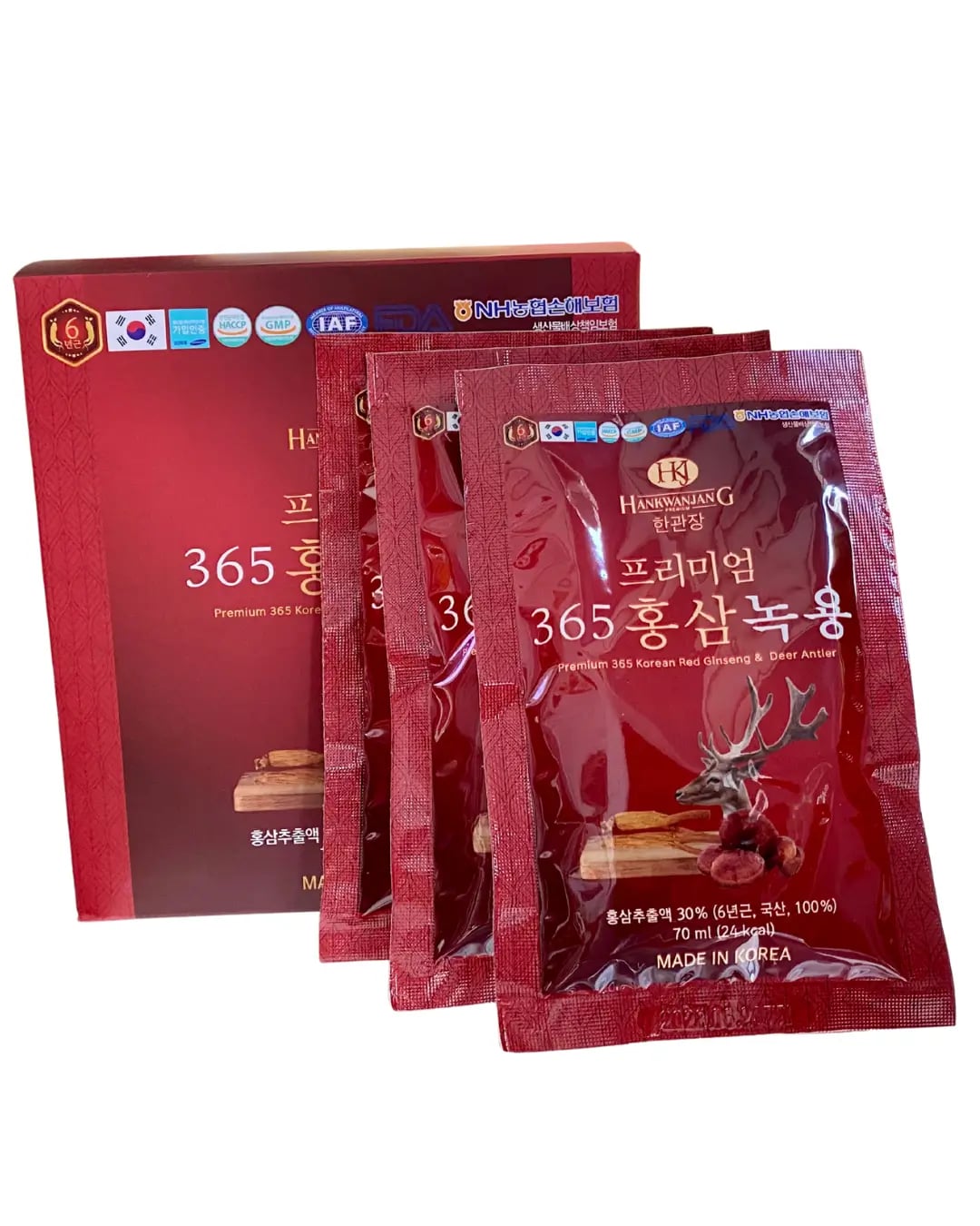 Hình Nước Hồng Sâm Nhung Hươu Linh Chi 365 Hankwanjang 20 gói 8