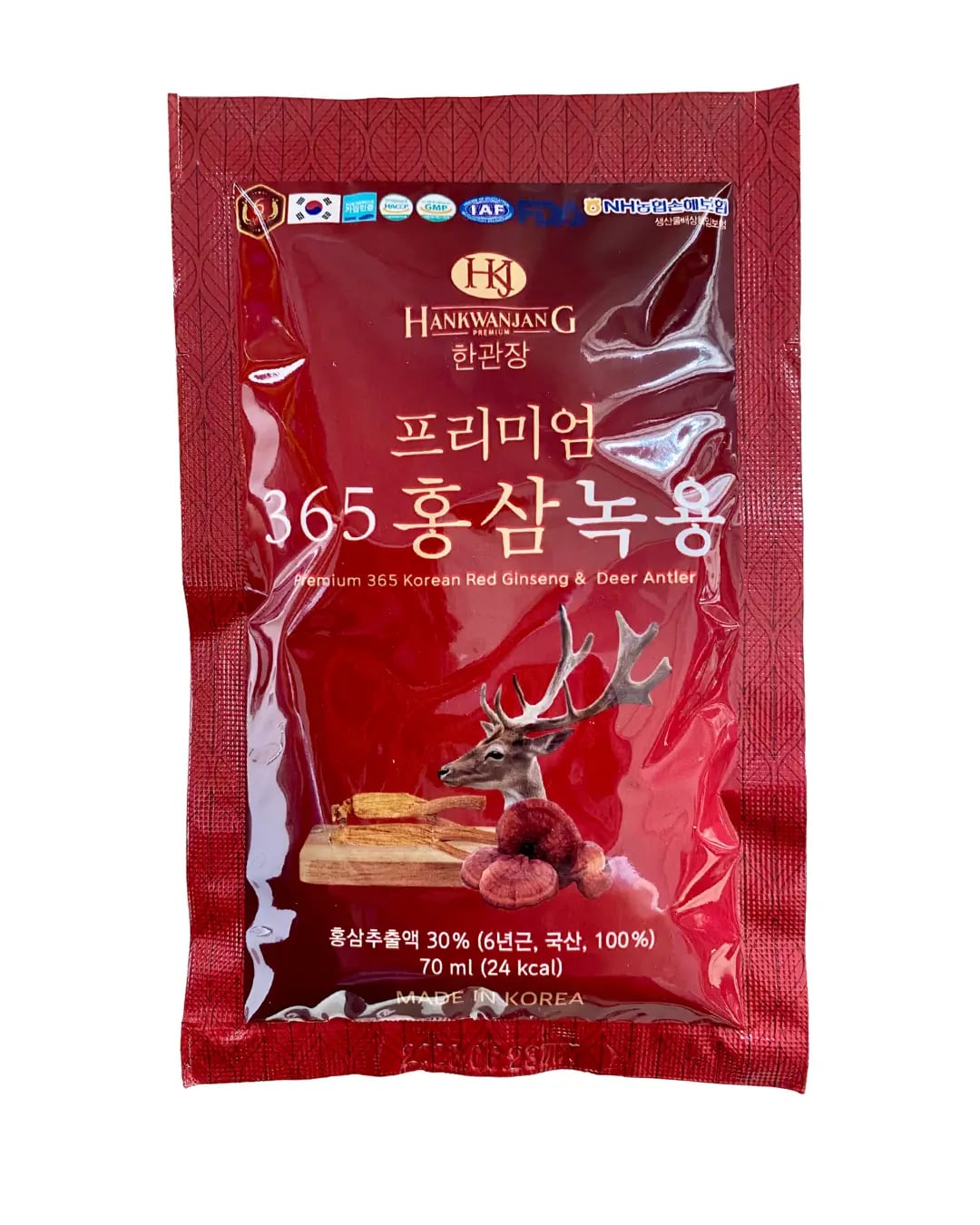 Hình Nước Hồng Sâm Nhung Hươu Linh Chi 365 Hankwanjang 20 gói 9