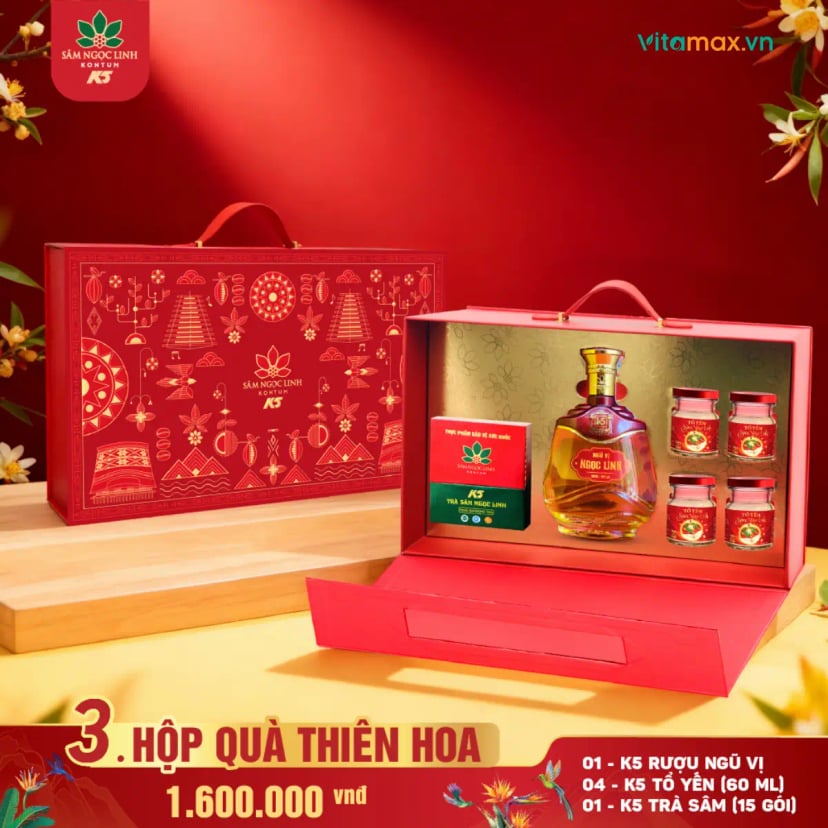 Hình Set Quà Tặng Sâm Ngọc Linh "Thiên Hoa" 1
