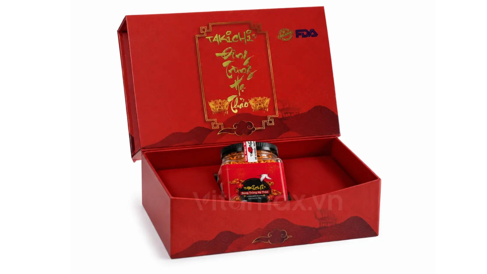 Hình Đông trùng hạ thảo sấy thăng hoa hộp quà tặng Takichi 10g 3