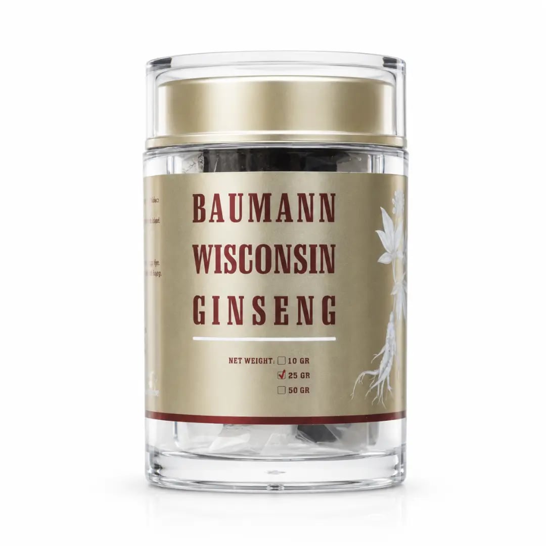 Hắc Sâm Mỹ Lên Men Baumann Wisconsin Hũ 25gram