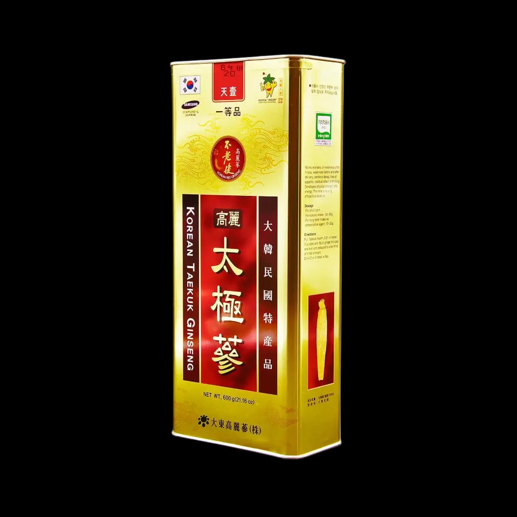 Hình Thái cực sâm củ khô Daedong lớp thiên sâm hộp thiếc 1