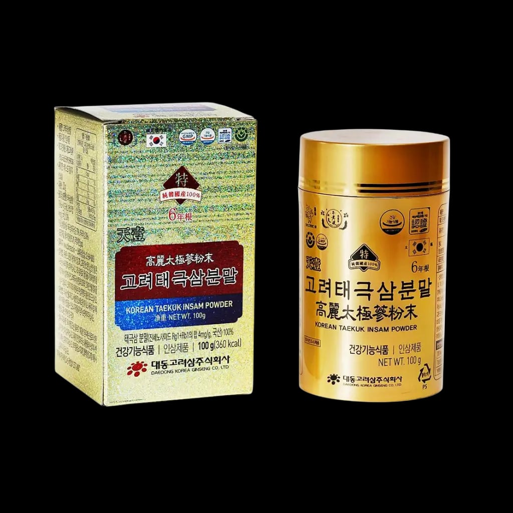 Hình Bột thái cực sâm Daedong lớp thiên sâm hộp 3 lọ 2