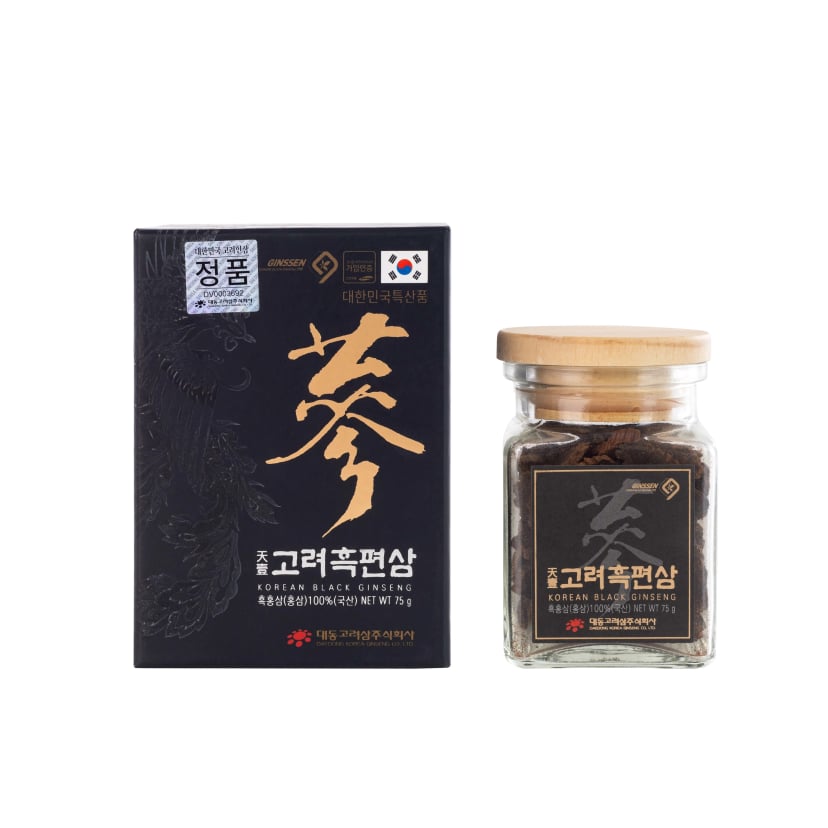Hình Hắc sâm củ khô thái lát Daedong lọ 75g 2