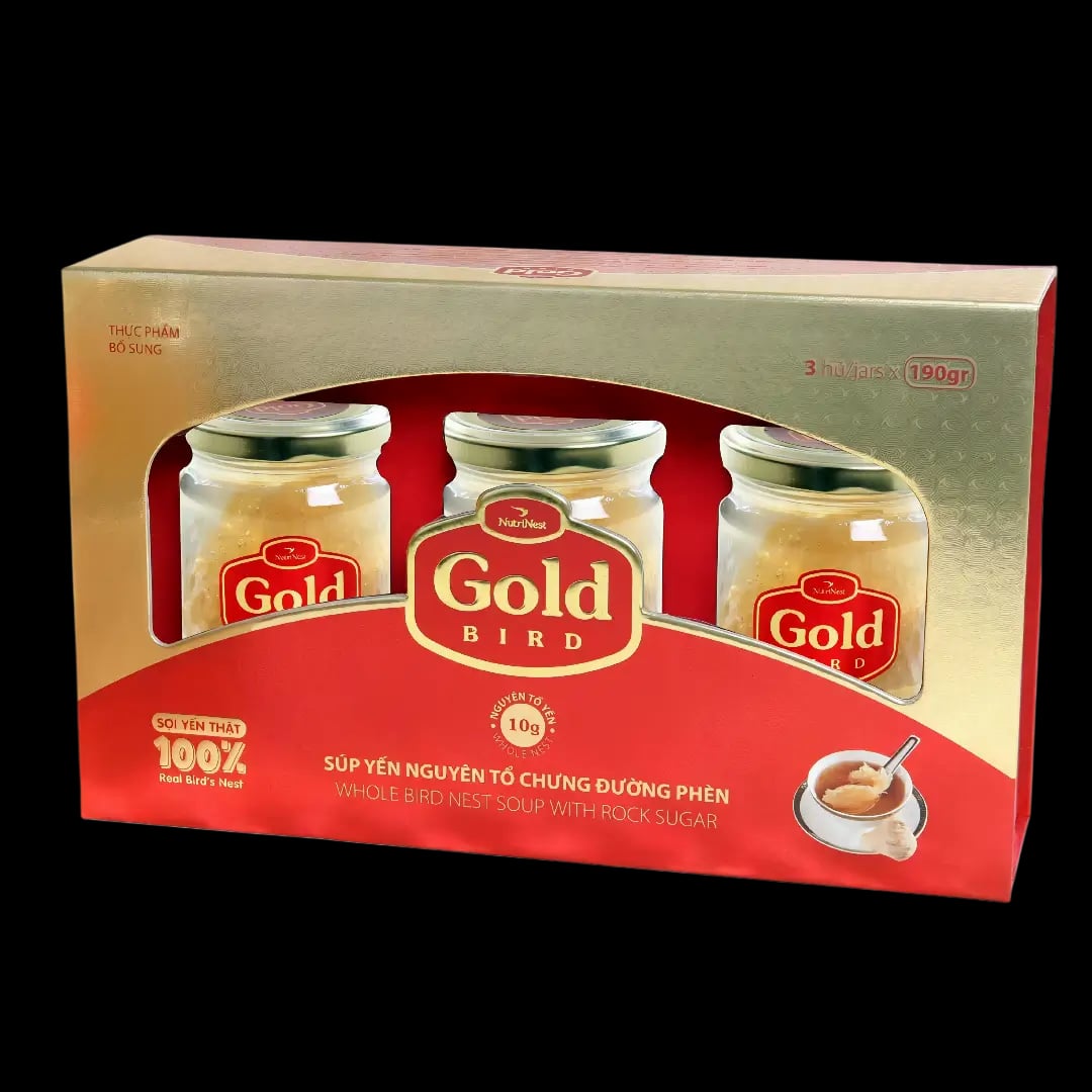 Hình Nước yến sào chưng đường phèn nguyên tổ Nutrinest Gold 2
