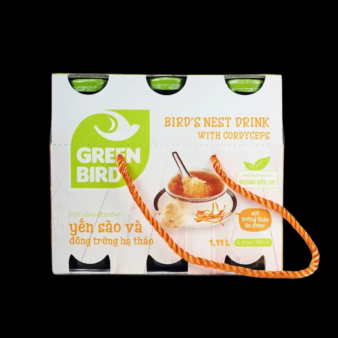 Hình Nước yến sào đông trùng hạ thảo Green Bird 6 chai 1