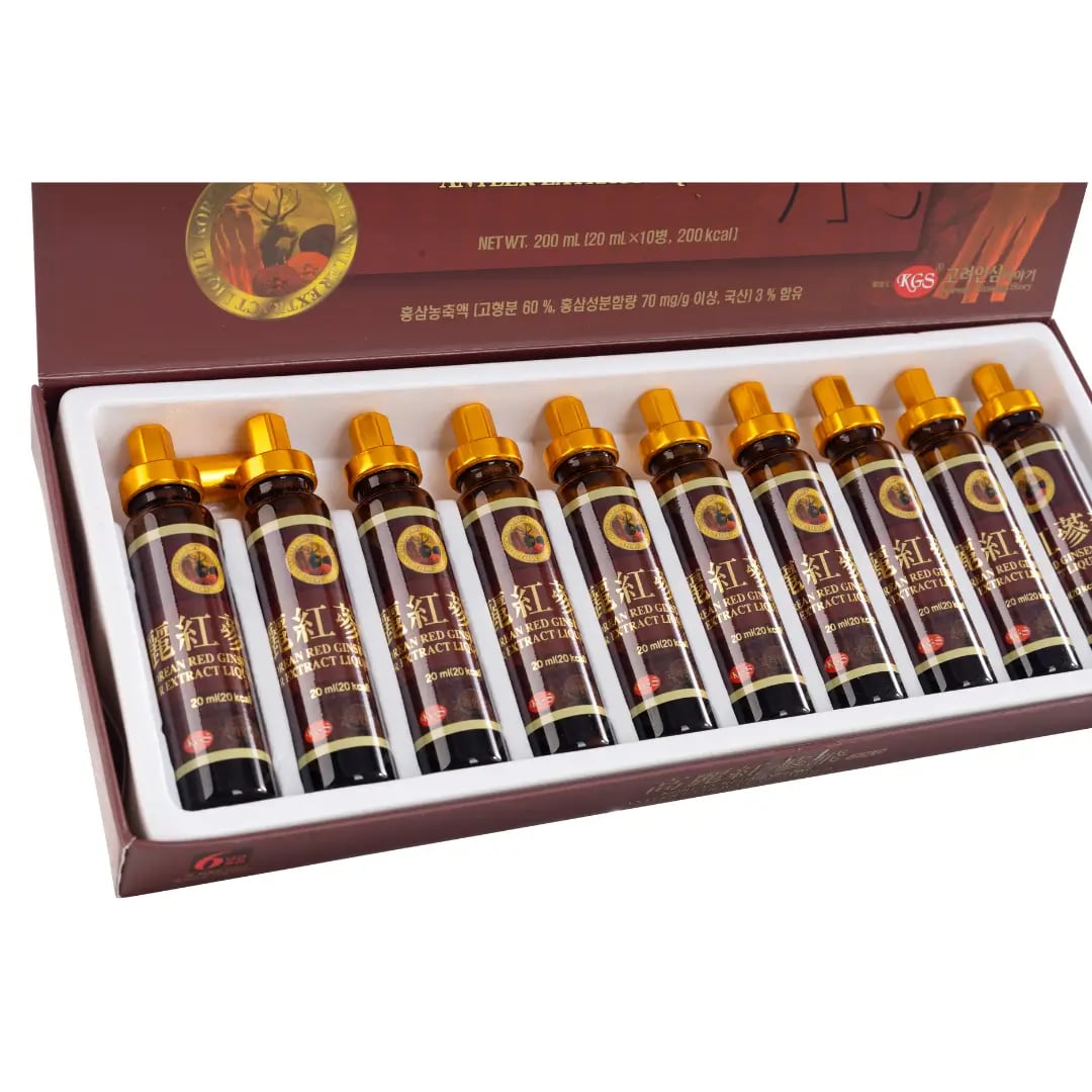 Hình Chiết suất hồng sâm nhung hươu linh chi KGS 10 ống 2