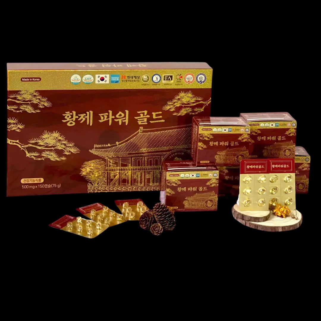 Hình Viên tinh dầu thông đỏ Hàn Quốc Hanmi Hwangje Power Gold (150 Viên x 500mg) 2