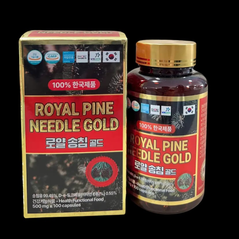 Hình Tinh dầu thông đỏ Royal Pine Needle Gold hộp 100 viên x 500mg 1