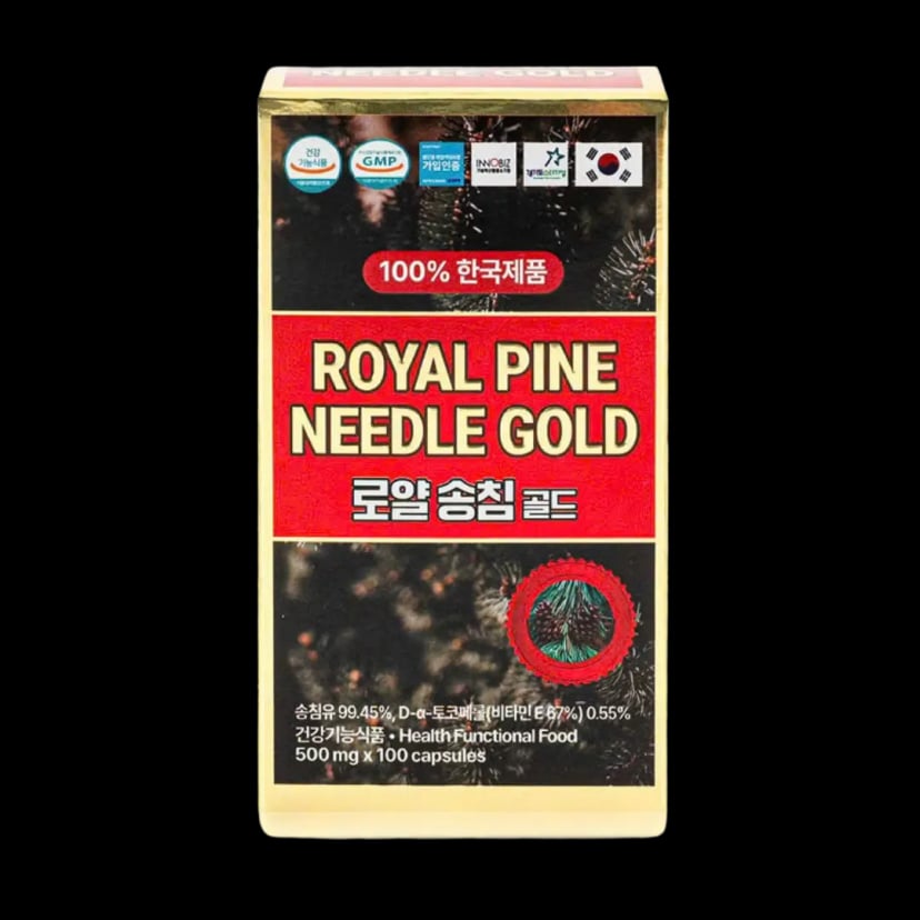 Hình Tinh dầu thông đỏ Royal Pine Needle Gold hộp 100 viên x 500mg 3