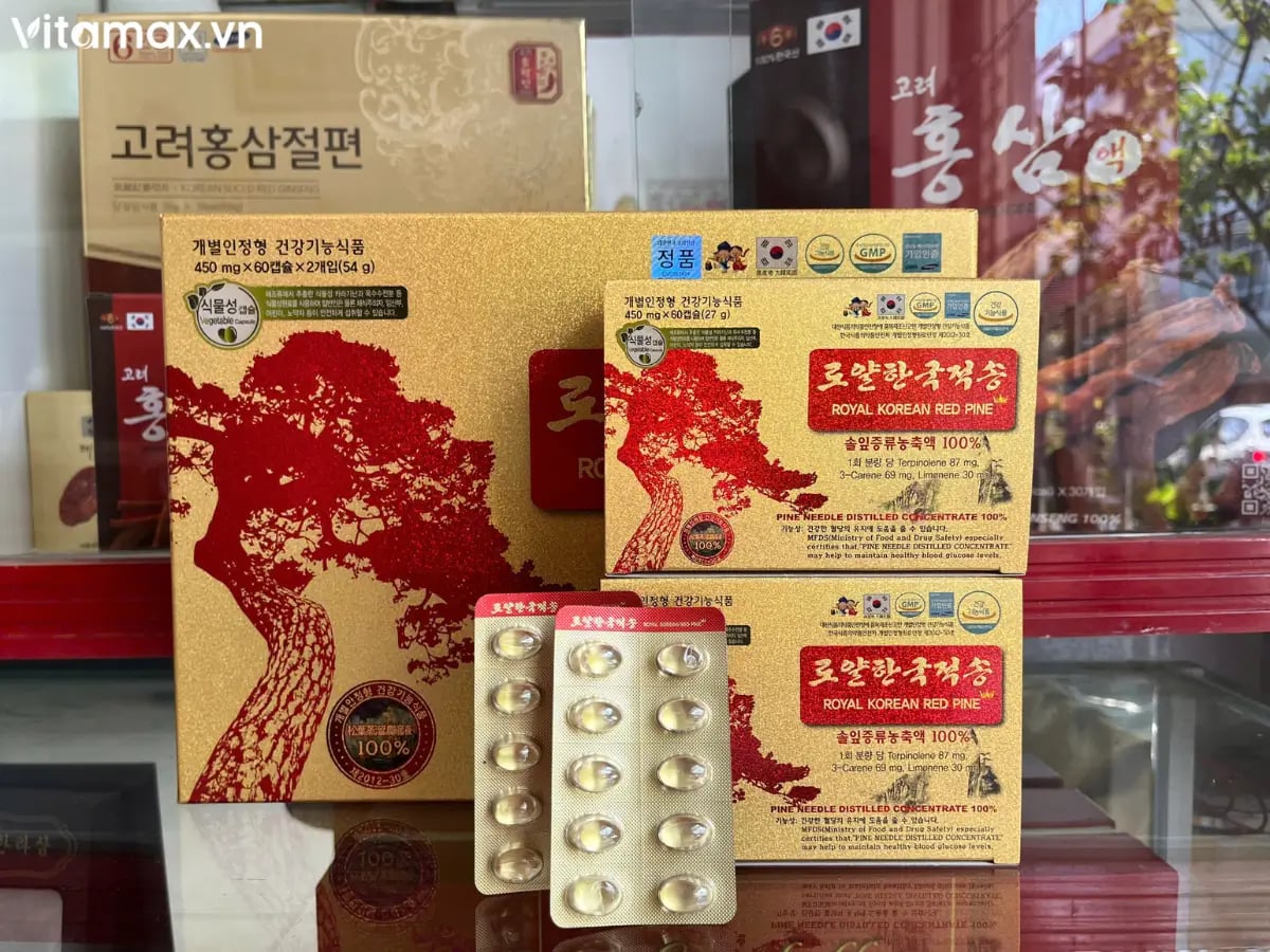 Hình Viên tinh dầu thông đỏ Hoàng Gia Hàn Quốc 120 viên 4