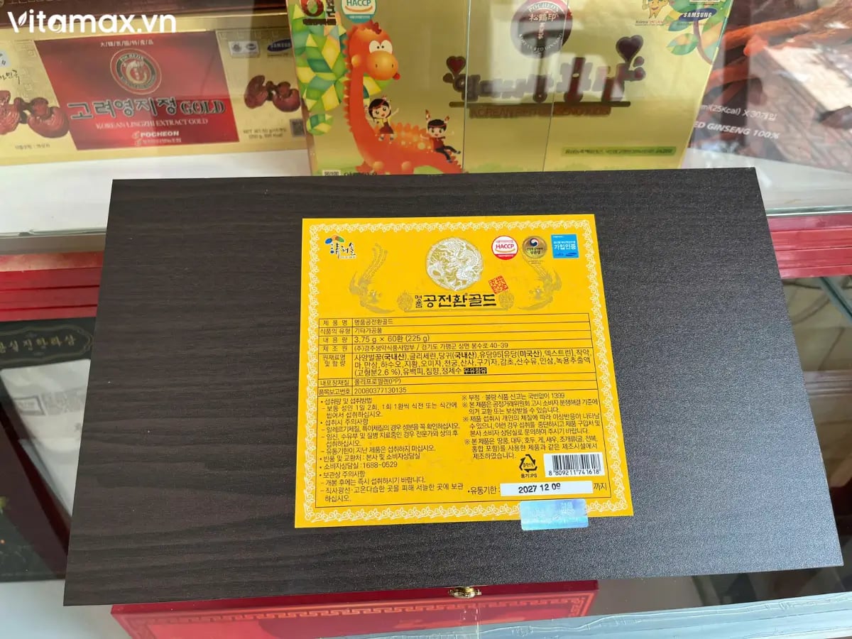 Hình Đông Trùng Hạ Thảo Hộp Gỗ Kanghwa Premium Natural Herb Extract 60 viên 3