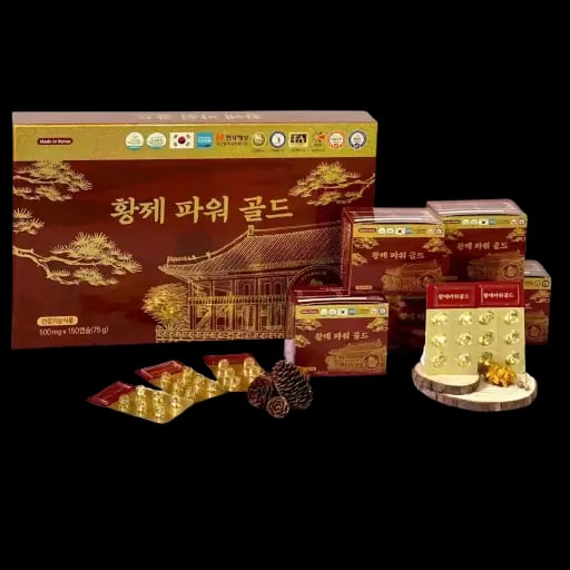 Hình Viên tinh dầu thông đỏ Hàn Quốc Hanmi Hwangje Power Gold (150 Viên x 500mg) 4