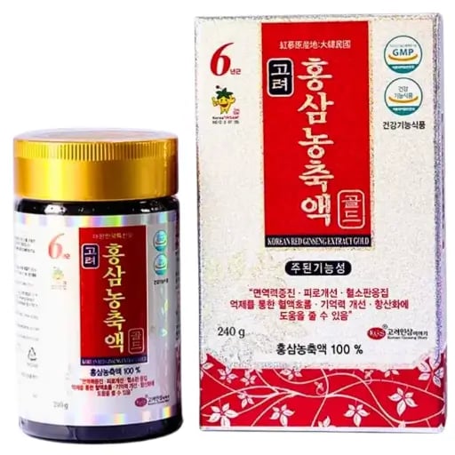 Hình Cao hồng sâm ánh bạc gold KGS 4.5mg/g 240g 4
