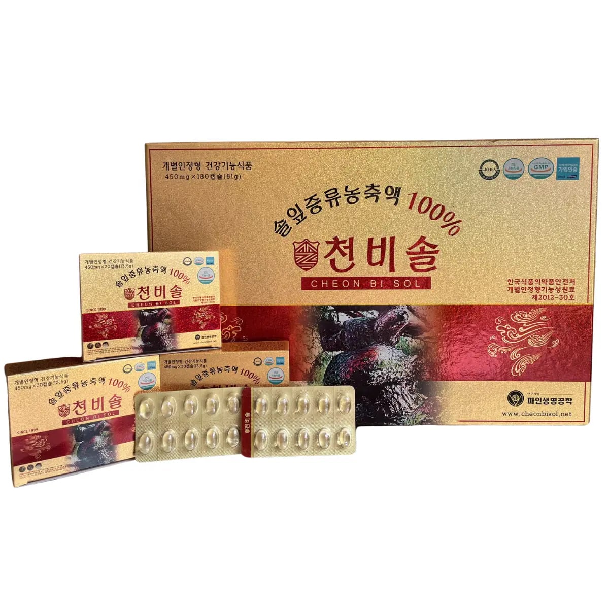 Hình Viên Tinh Dầu Thông Đỏ Cheon Bi Sol Hàn Quốc 180 Viên 1