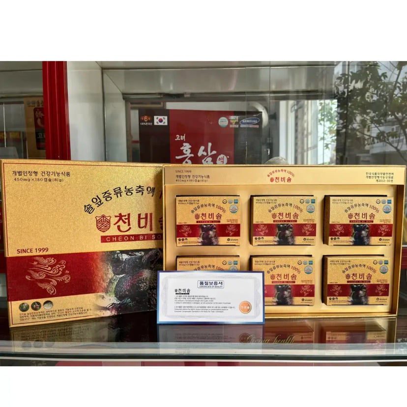 Hình Viên Tinh Dầu Thông Đỏ Cheon Bi Sol Hàn Quốc 180 Viên 2