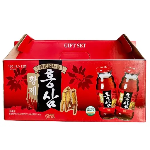 Nước sâm chai Hàn Quốc Hoàng đế Pure Plus (12 chai x 180ml)