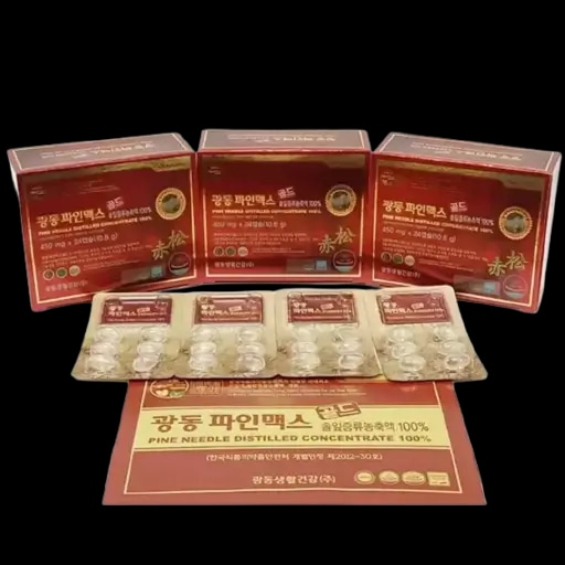 Tinh dầu thông đỏ Hàn Quốc Kwangdong chính hãng hộp 120 viên x 450mg