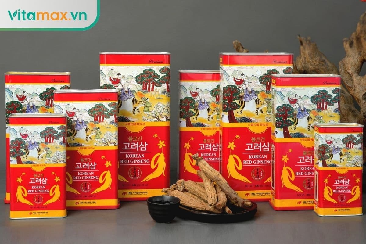 Nhân sâm khô Hàn Quốc giá bao nhiêu tại Vitamax? Bảng giá chi tiết