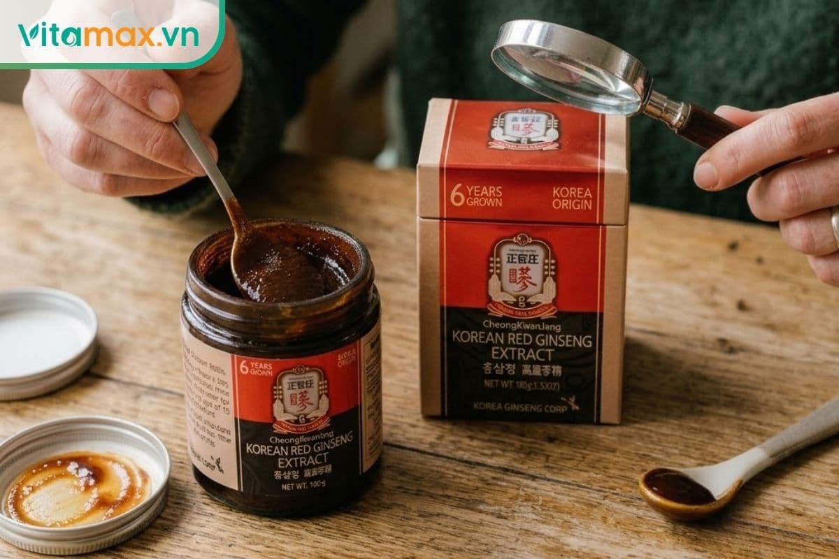 Phân biệt cao hồng sâm thật giả qua vẻ bề ngoài & phép thử