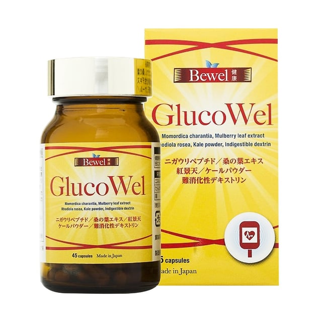 Viên uống hỗ trợ giảm lượng đường trong máu Bewel Glucowel 45 viên
