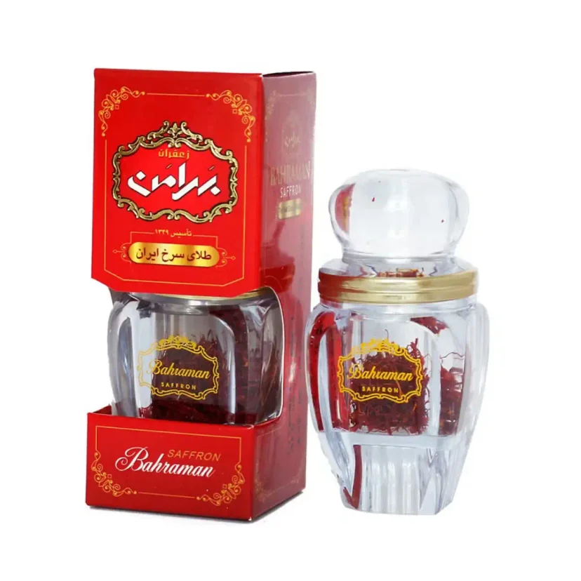 Hình Nhụy hoa nghệ tây Iran Bahraman Saffron Super Negin hộp cao 1gram 1