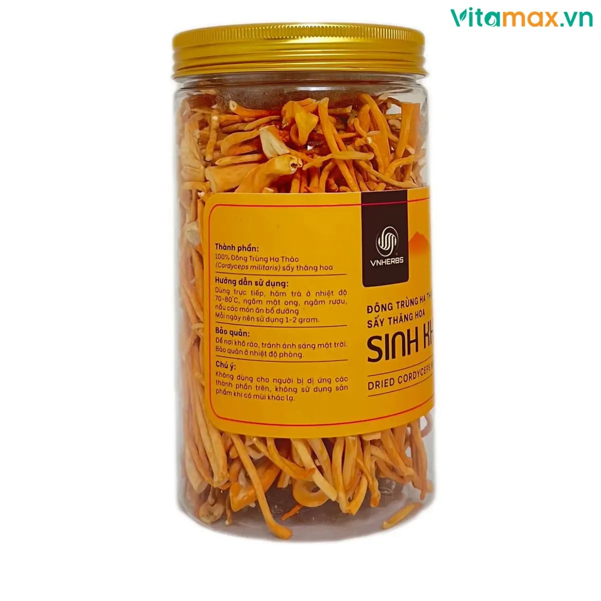 Hình Đông trùng hạ thảo sấy thăng hoa Vnherbs lọ 50g - loại 2 2